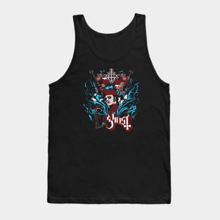 Ghost Retro Dark Red Tank Top